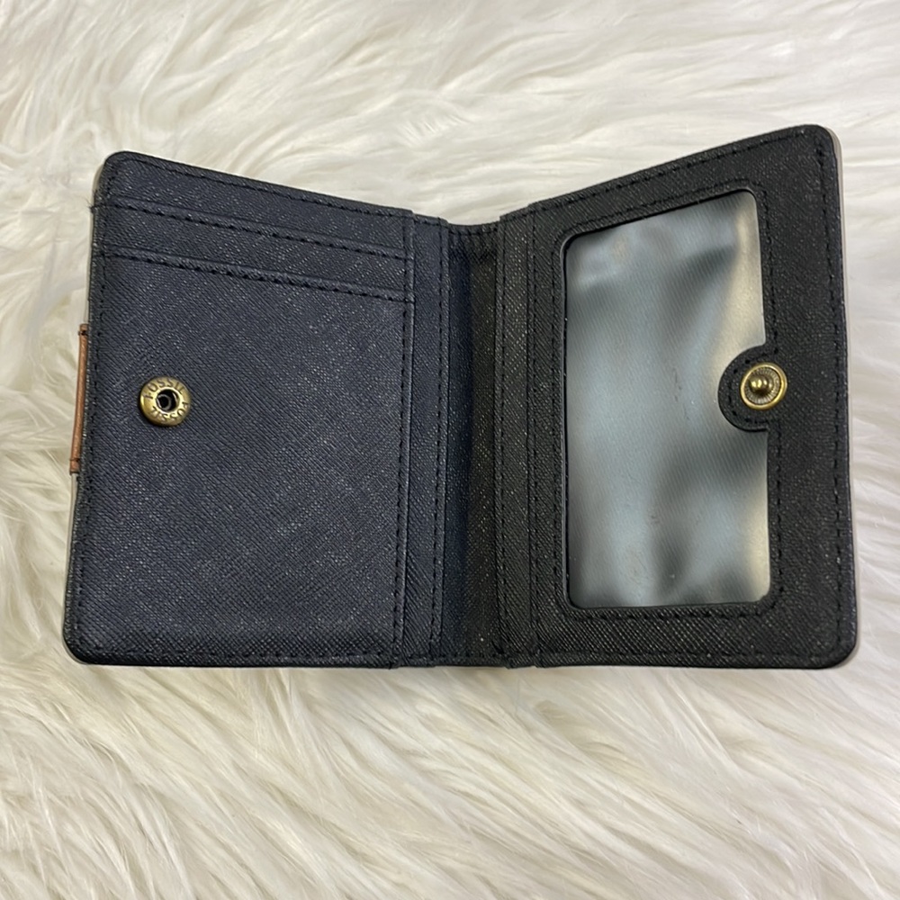 Fossil Black Cream Fringe Wallet - image 2